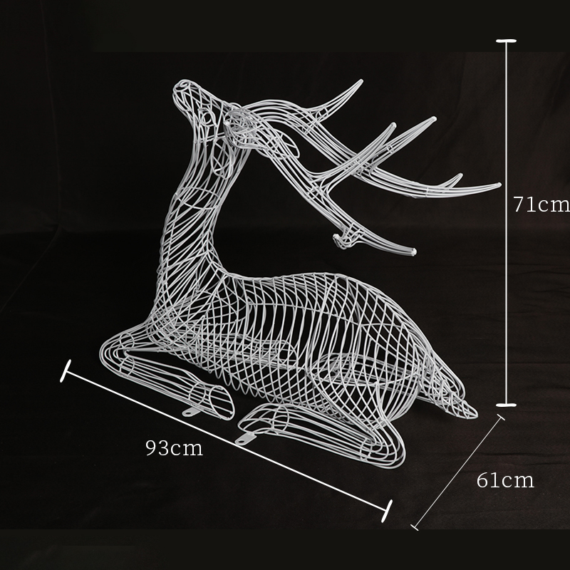 鏤空麋鹿不銹鋼雕塑