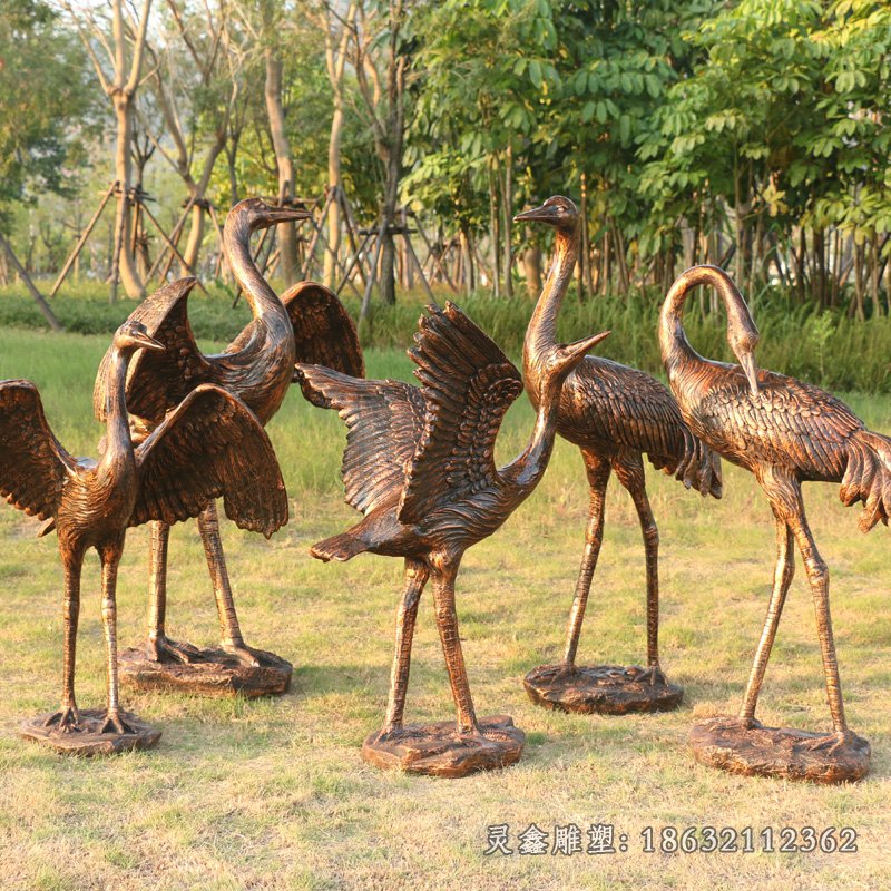 仙鶴公園動物景觀銅雕