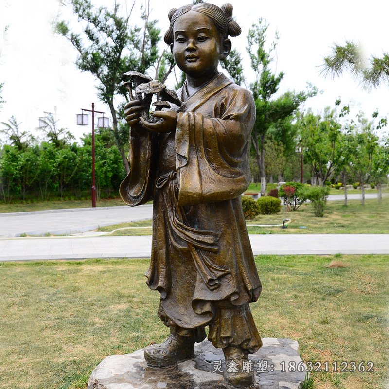 童子祝壽大壽星南極仙翁雕塑 鑄銅 玻璃鋼 公園戶外景區(qū)景觀擺件35970