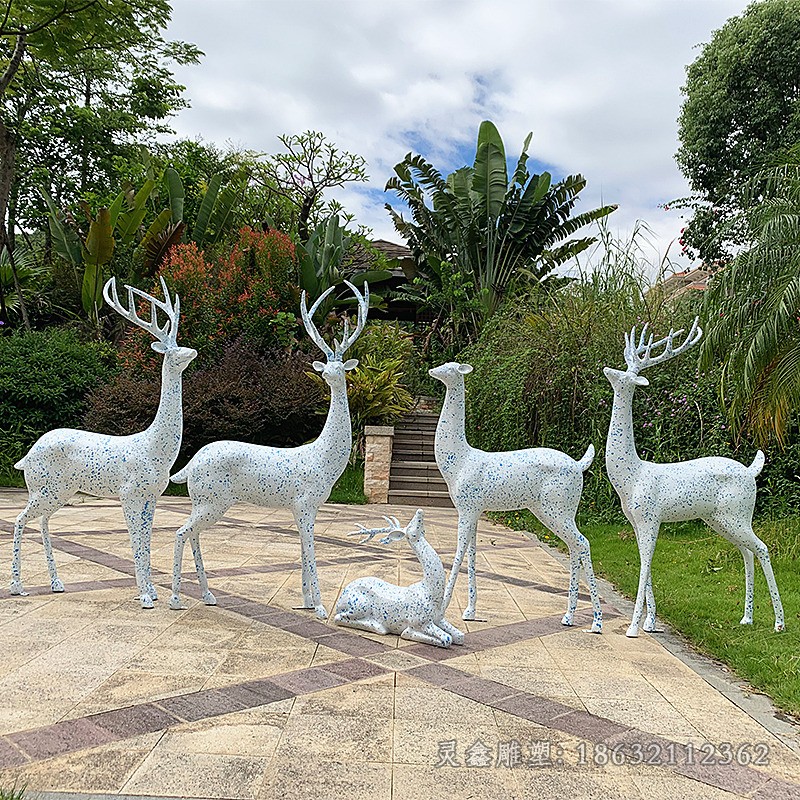 公園鹿不銹鋼景觀雕塑