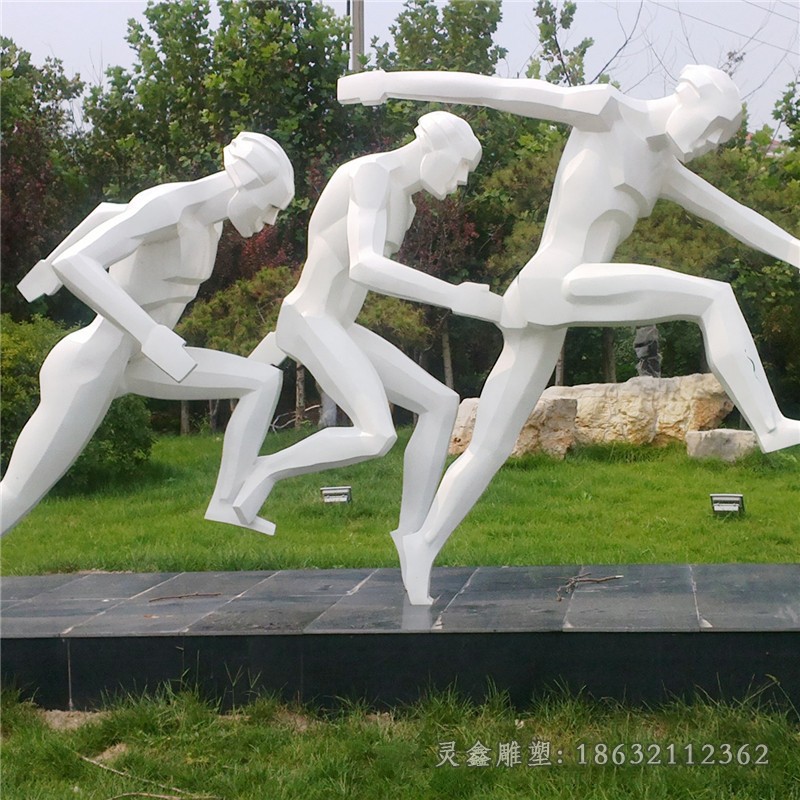 運動人物公園不銹鋼景觀雕塑