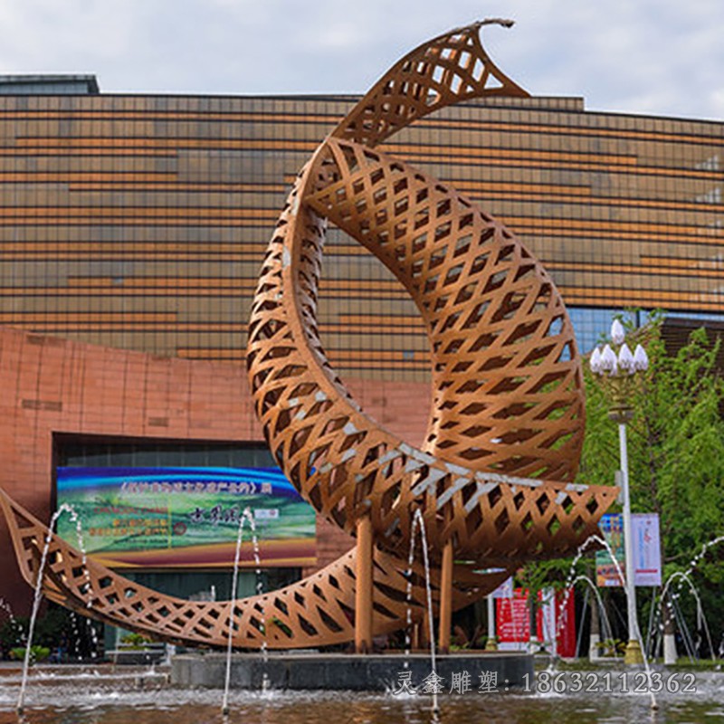 鏤空魚(yú)城市不銹鋼景觀雕塑