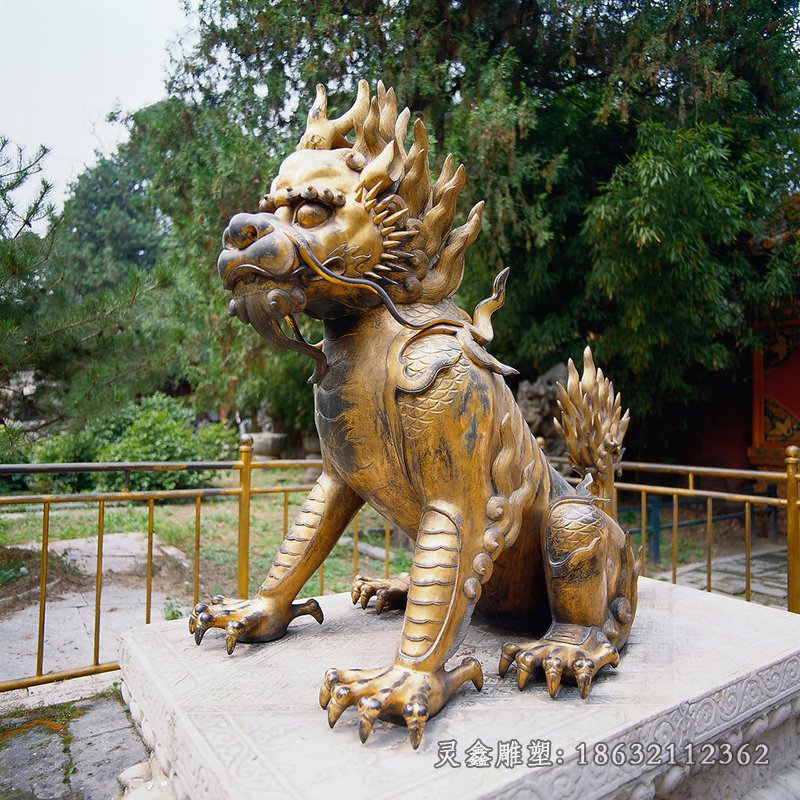 麒麟動(dòng)物園林景觀銅雕