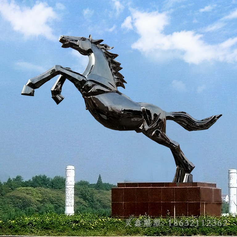 飛馬城市不銹鋼景觀雕塑