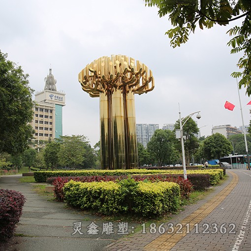 不銹鋼抽象大樹(shù)城市景觀雕塑