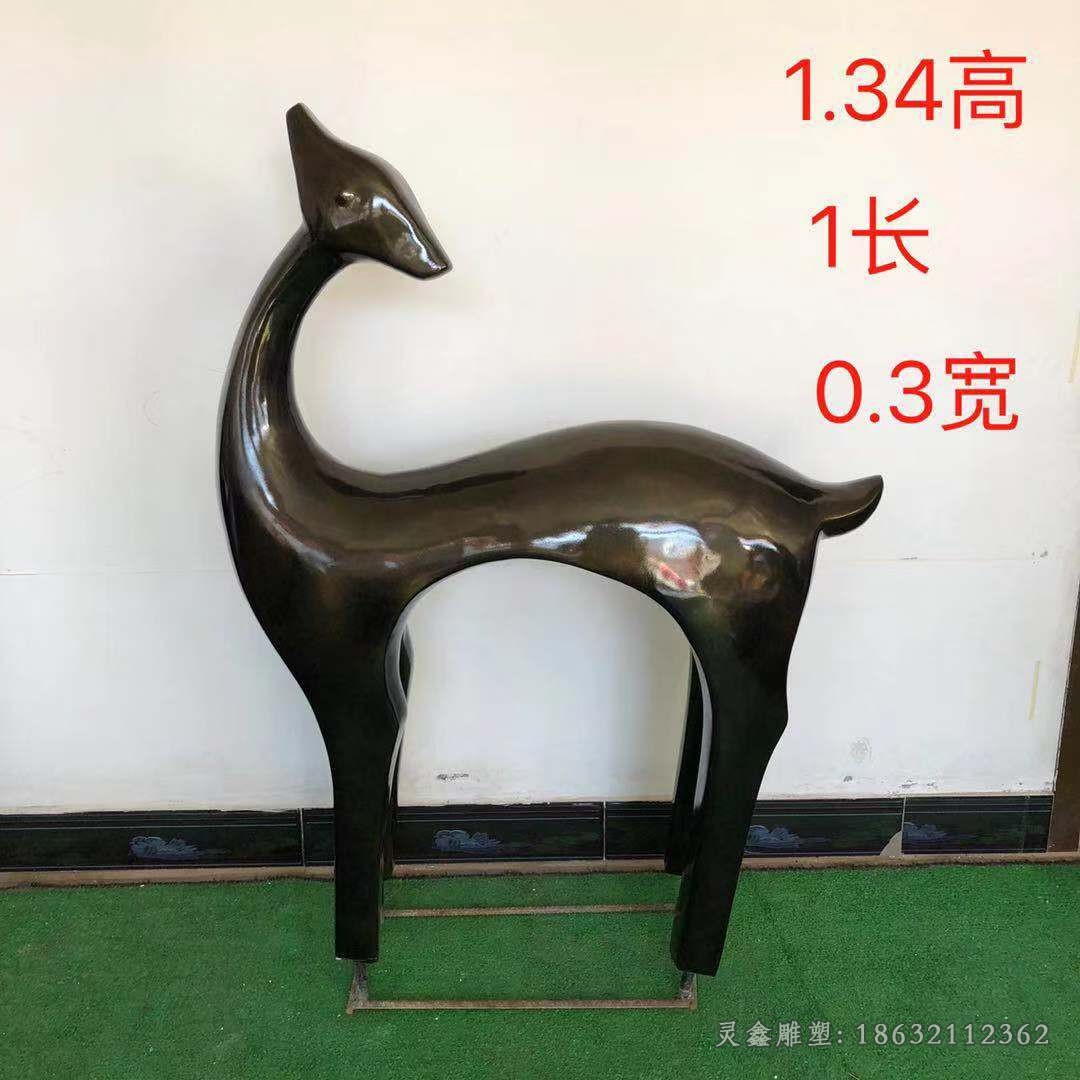 抽象小鹿動(dòng)物商場(chǎng)銅雕