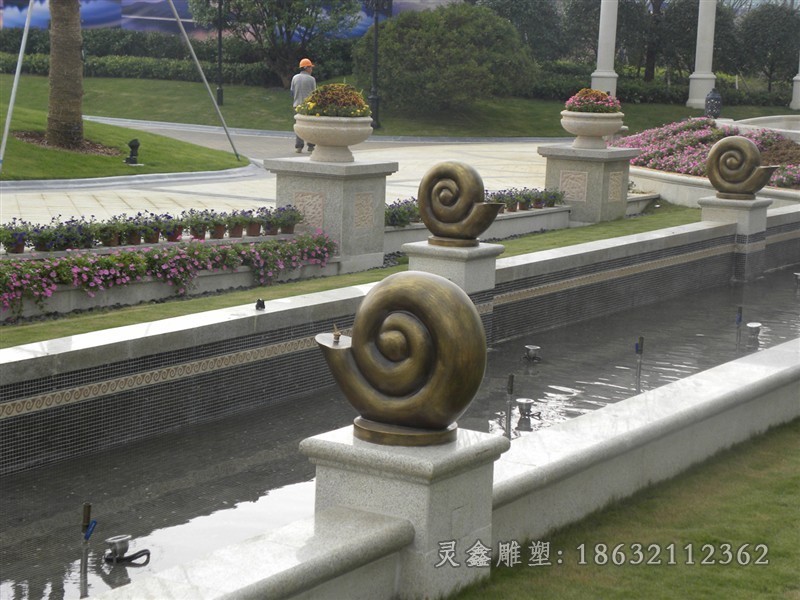 動物蝸牛校園景觀銅雕