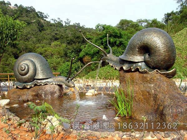 動(dòng)物蝸牛公園景觀銅雕