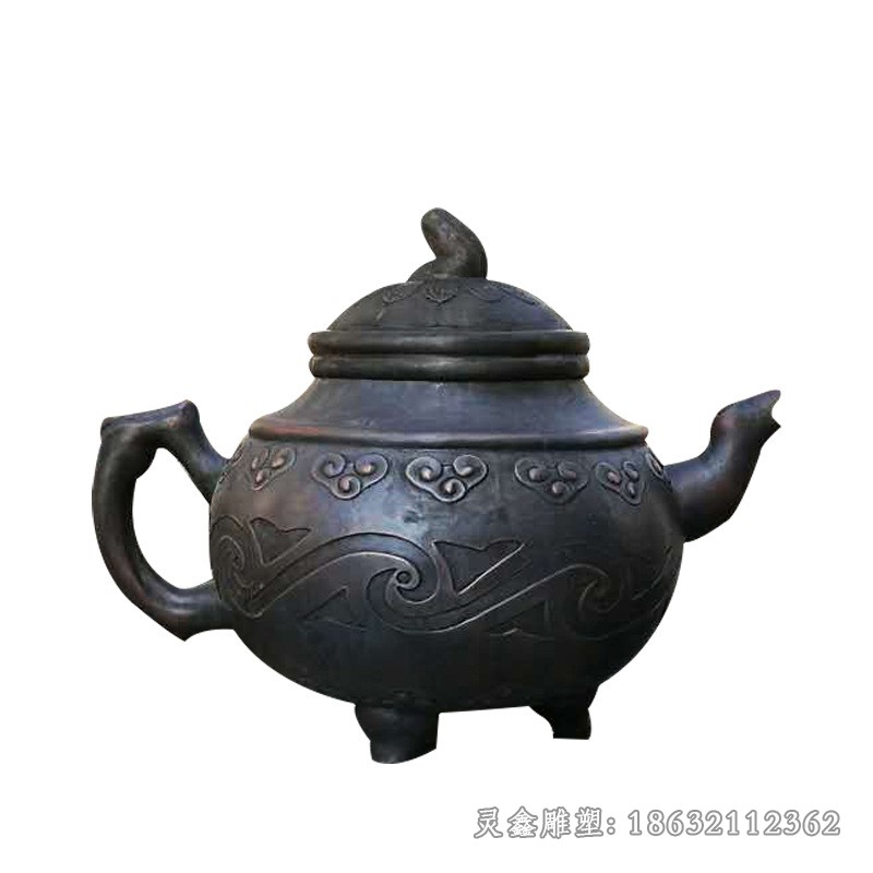 茶文化茶壺廣場(chǎng)景觀銅雕