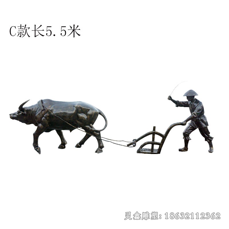 農(nóng)耕文化耕地牛景區(qū)銅雕