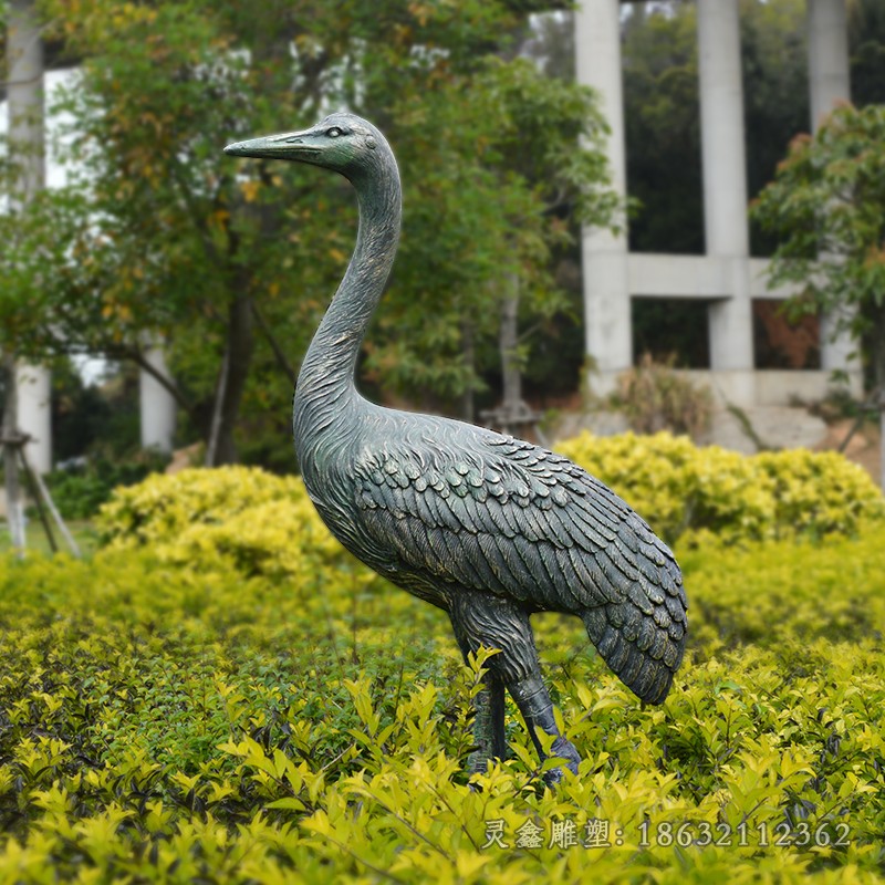 抽象仙鶴小區(qū)景觀銅雕