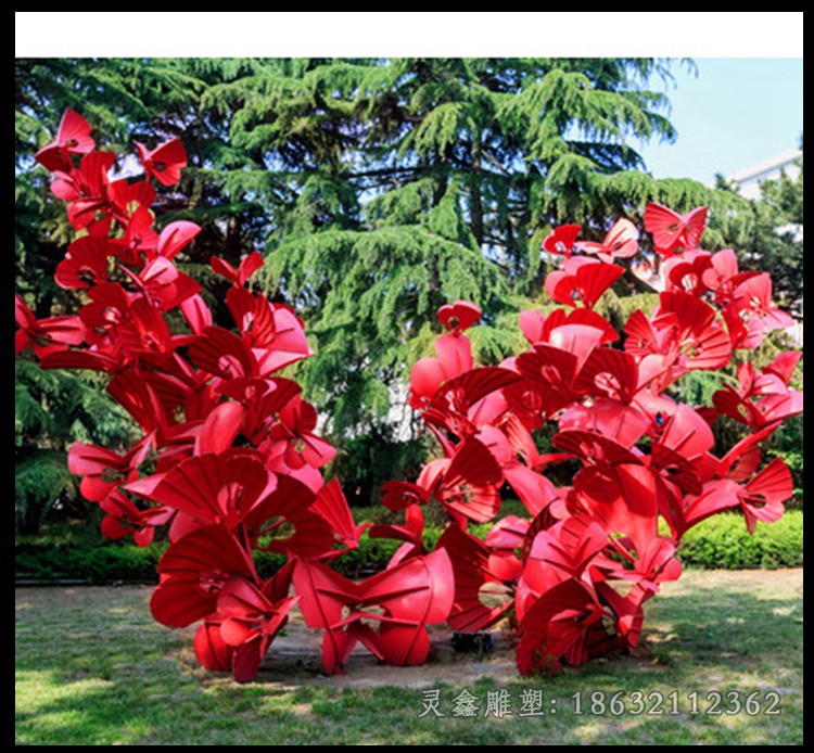 不銹鋼蓮花彩繪標(biāo)志雕塑