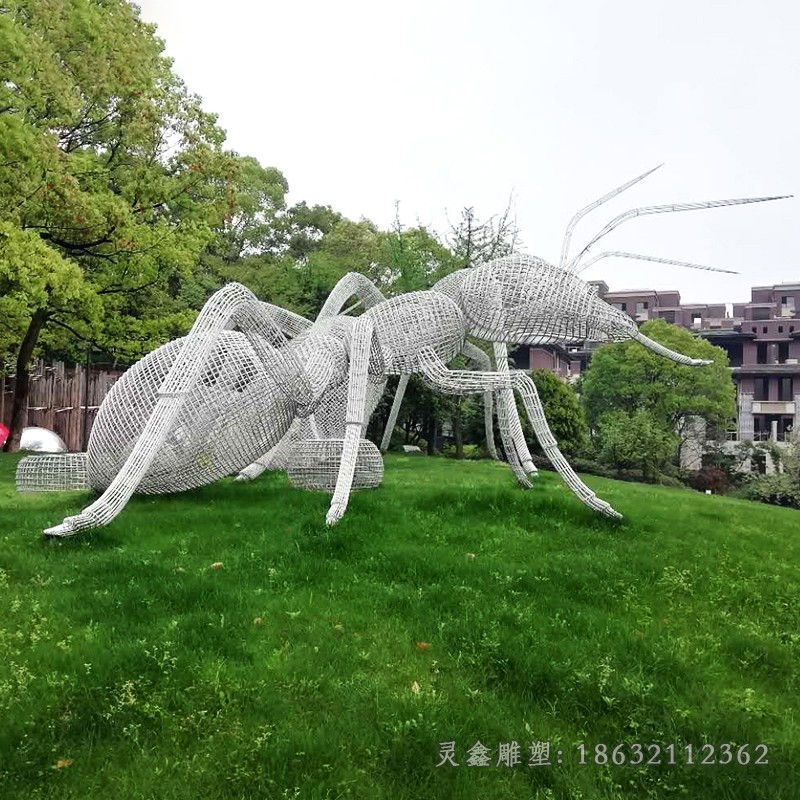 鏤空螞蟻景區(qū)不銹鋼雕塑