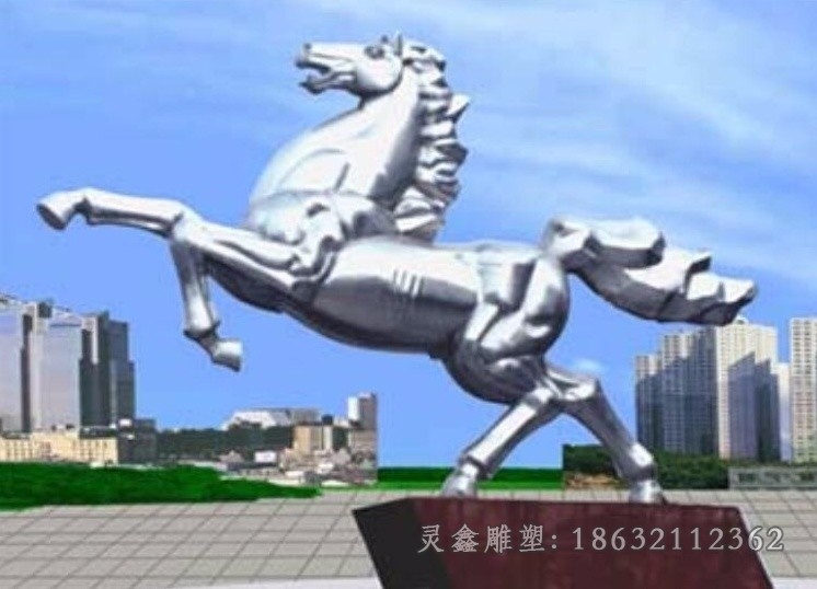 不銹鋼飛馬廣場景觀雕塑