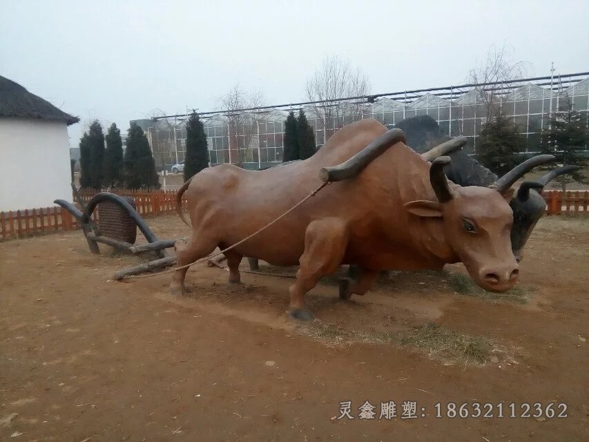 耕地牛城市農(nóng)耕銅雕