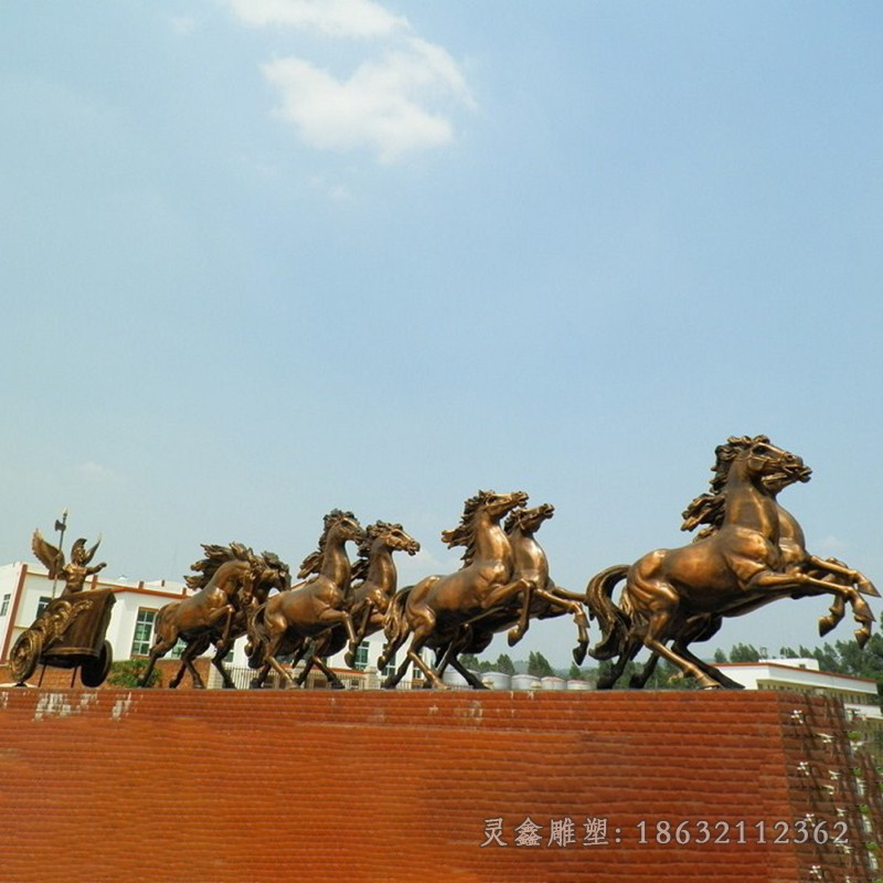 阿波羅戰(zhàn)車校園景觀銅雕