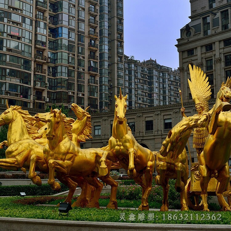 阿波羅戰(zhàn)車小區(qū)景觀銅雕