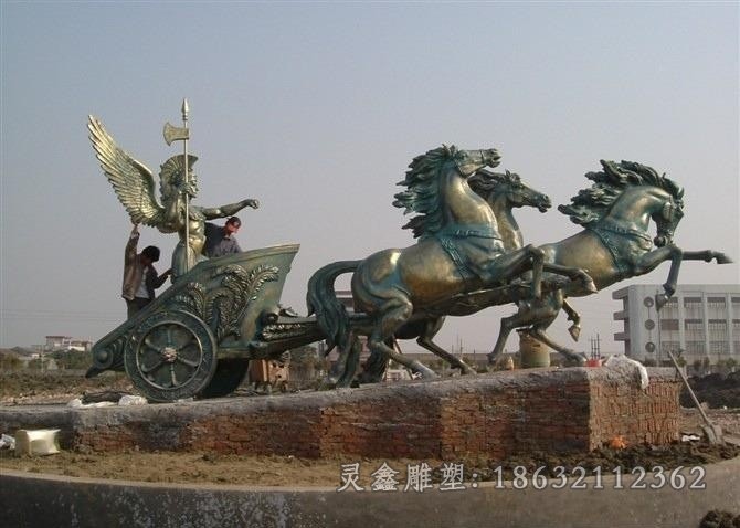 阿波羅戰(zhàn)車標(biāo)志景觀銅雕