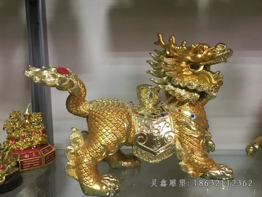 金色麒麟城市景觀銅雕