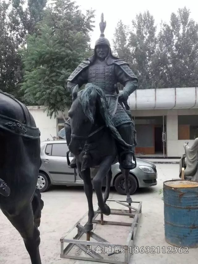 古代將軍騎馬青銅銅雕