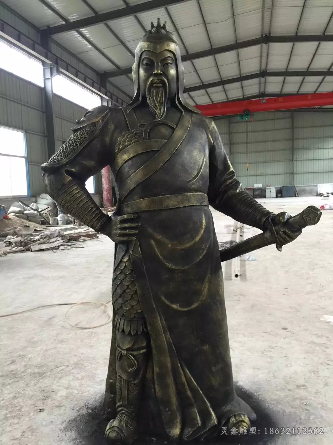 古代將軍人物抽象銅雕