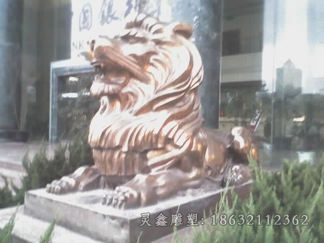 抽象獅子小區(qū)景觀銅雕