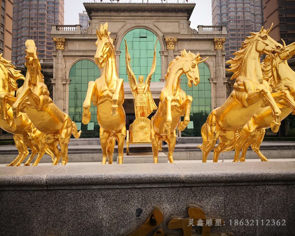 太陽(yáng)神戰(zhàn)車噴泉銅雕